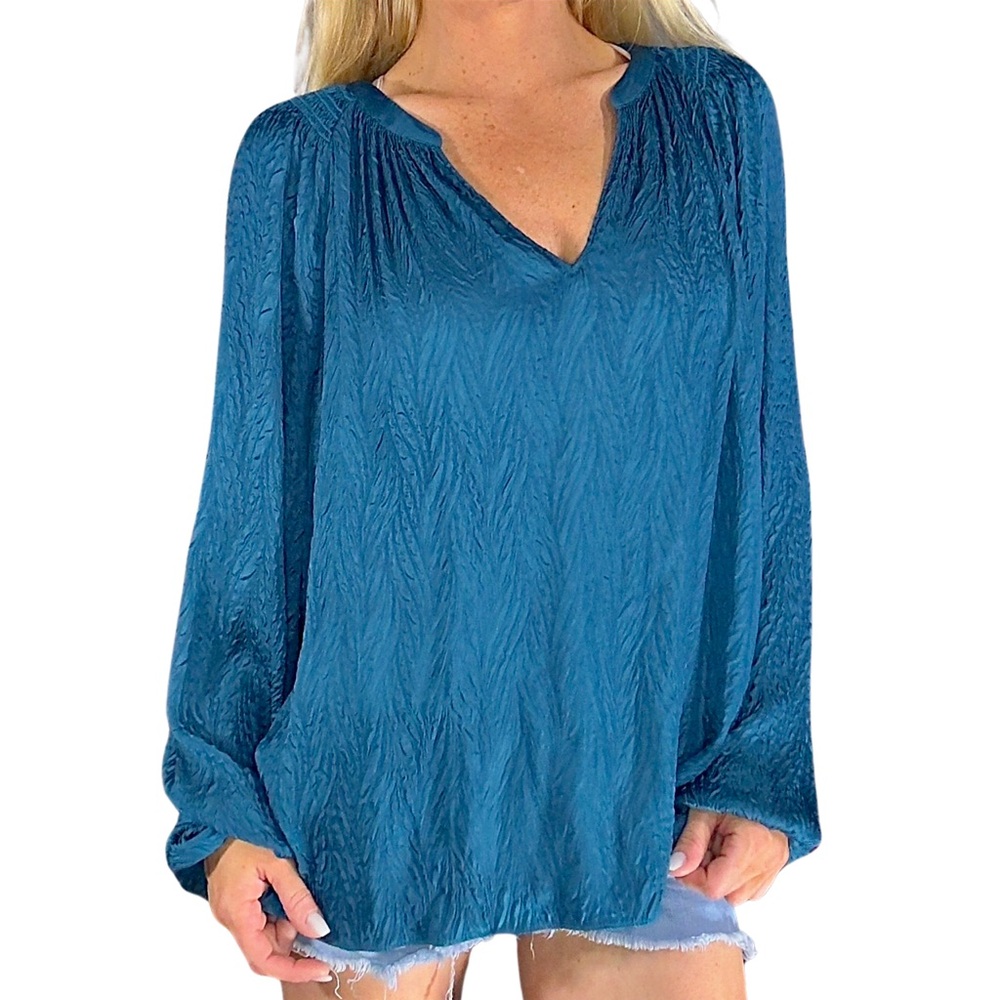 ANTHROPOLOGIE Current Air Crinkle‎ Texture Blouse